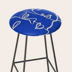 Minimal Abstract Art Three Faces 2 Stool Gallery Image 2