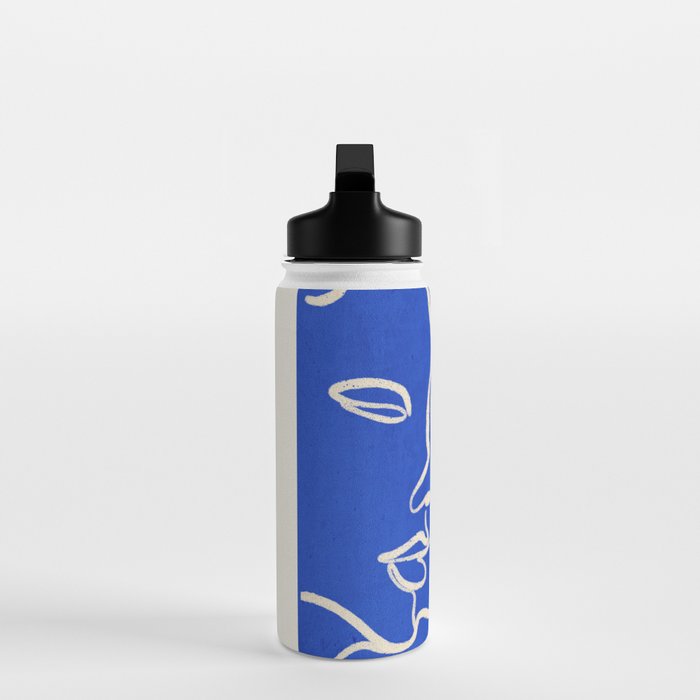 Minimal Abstract Art Three Faces 2 Water Bottle Gallery Image 3