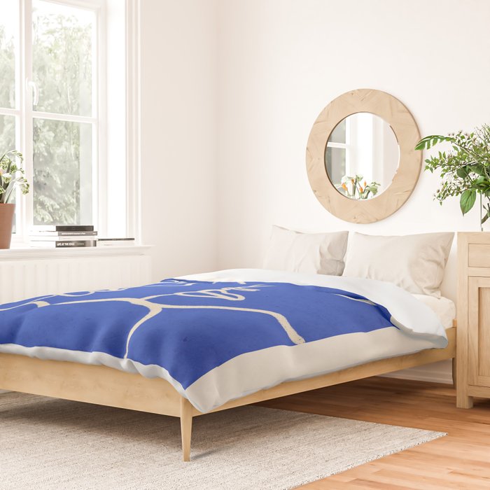 Minimal Abstract Art Three Faces 2 Duvet Cover Gallery Image 2