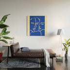 Minimal Abstract Art Three Faces 2 Wood Wall Art Gallery Image 2