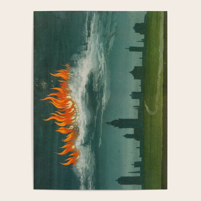 Heavenly fire over Augsburg  Augsburger Wunderzeichenbuch Himmelsfeuer uber Augsburg Poster Gallery Image 4
