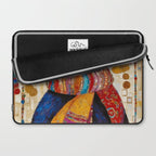 Gustav Klimt Style Tuxedo Cat with Colorful Scarf Laptop Sleeve Gallery Image 2