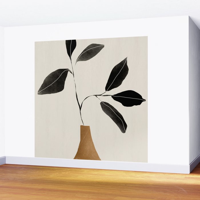 minimal plant 6 Wall Mural Gallery Image 2