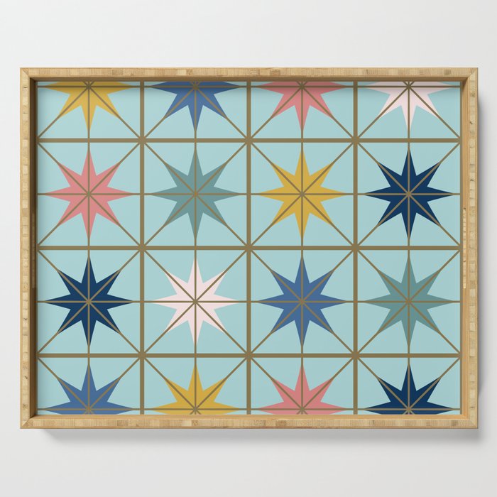 Moroccan Star Tile Pattern Serving Tray Gallery Image 1