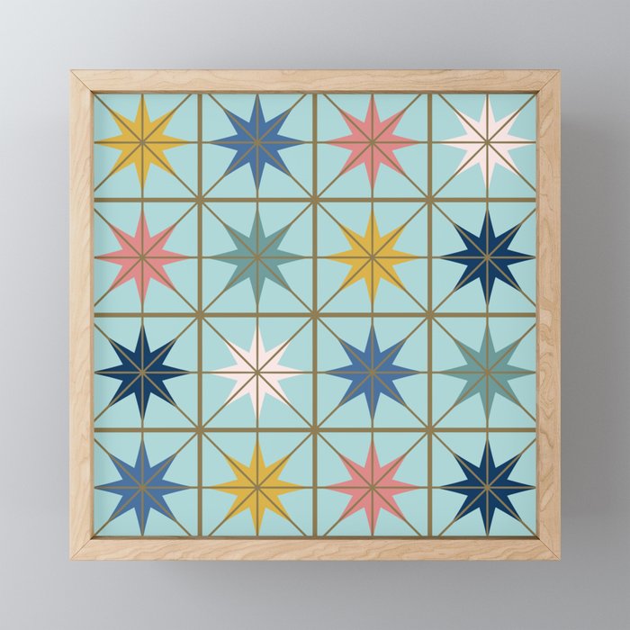 Moroccan Star Tile Pattern Mini Art Print Gallery Image 1