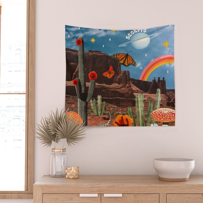 Scorpio Collage Wall Tapestry Gallery Image 2