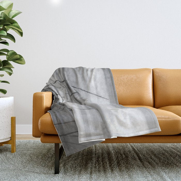 Black and White Ocean Dream Throw Blanket Gallery Image 1