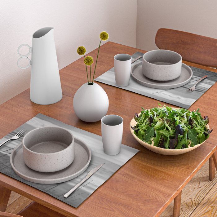 Black and White Ocean Dream Placemat Gallery Image 2
