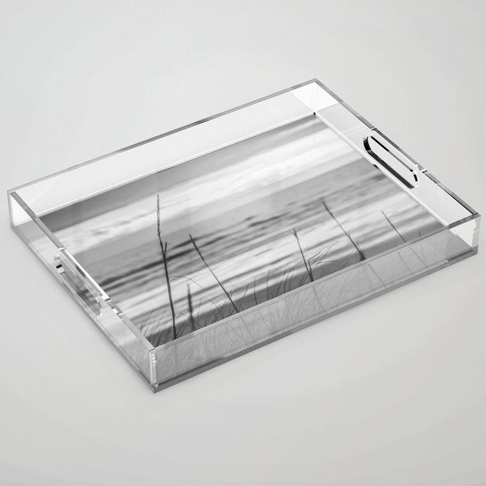 Black and White Ocean Dream Acrylic Tray Gallery Image 1