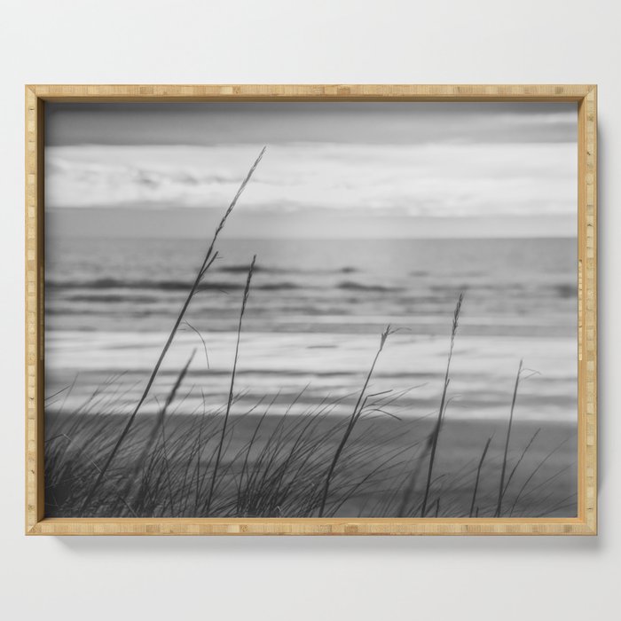 Black and White Ocean Dream Serving Tray Gallery Image 1