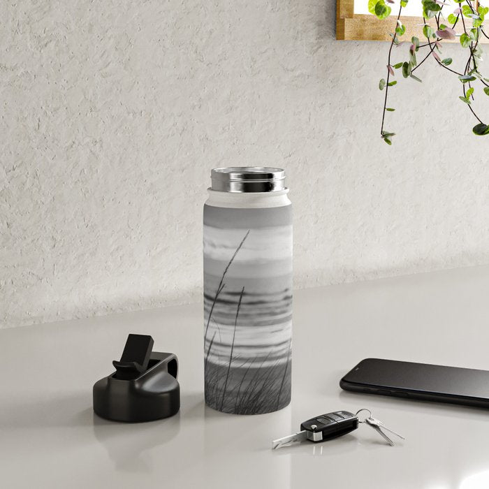 Black and White Ocean Dream Water Bottle Gallery Image 4