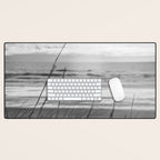 Black and White Ocean Dream Desk Mat Gallery Image 1