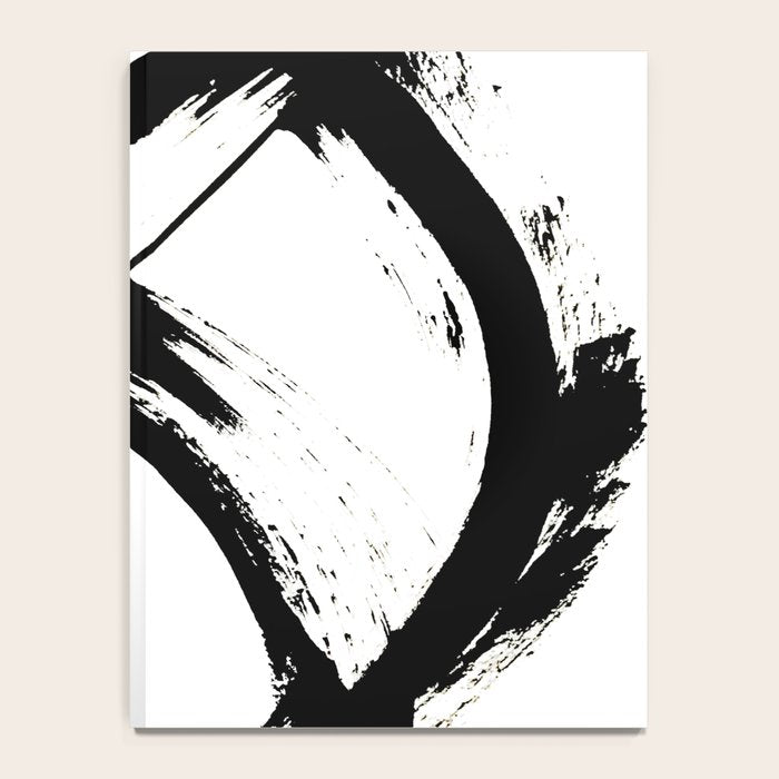 Brushstroke 7: a minimal, abstract, black and white piece Notebook Gallery Image 4
