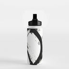 Brushstroke 7: a minimal, abstract, black and white piece Water Bottle Gallery Image 2