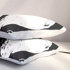 Brushstroke 7: a minimal, abstract, black and white piece Pillow Sham Gallery Image 3