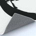 Brushstroke 7: a minimal, abstract, black and white piece Rug Gallery Image 4
