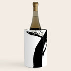 Brushstroke 7: a minimal, abstract, black and white piece Wine Chiller Gallery Image 2