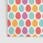 Modern colorful artistic teal pink orange easter eggs pattern Poster Gallery Image 3