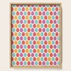 Modern colorful artistic teal pink orange easter eggs pattern Serving Tray Gallery Image 1
