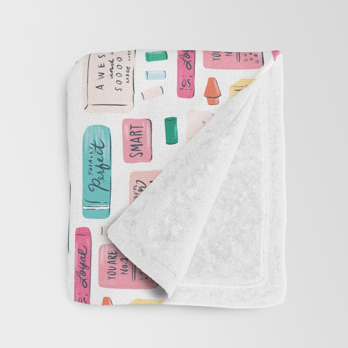 Positive Affirmation Erasers  Throw Blanket Gallery Image 3