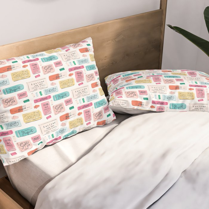 Positive Affirmation Erasers  Pillow Sham Gallery Image 2