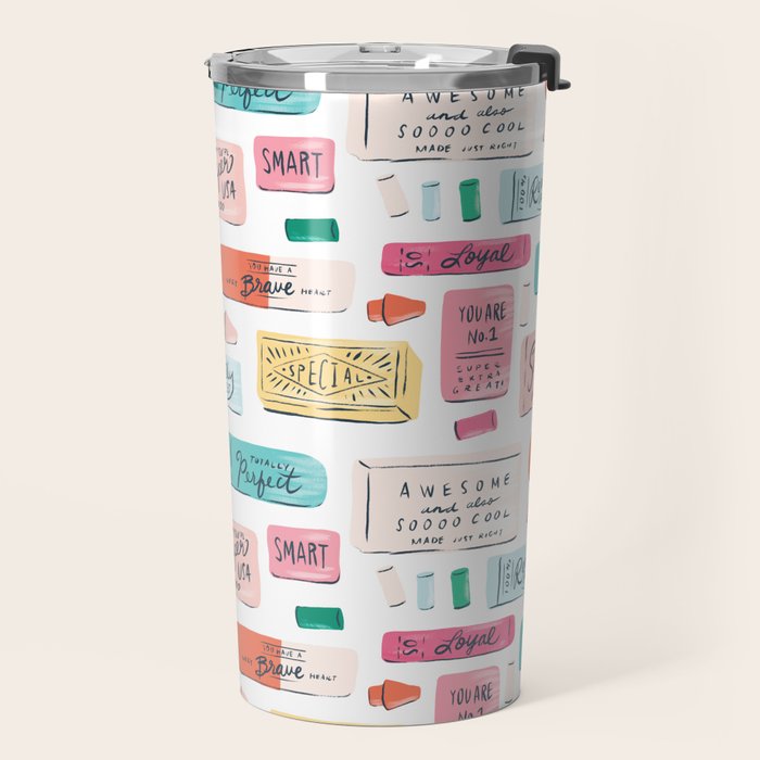 Positive Affirmation Erasers  Travel Mug Gallery Image 2