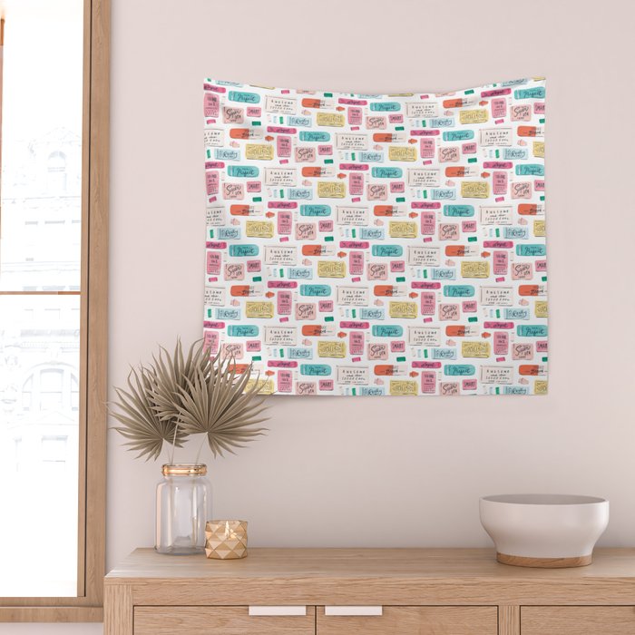 Positive Affirmation Erasers  Wall Tapestry Gallery Image 2