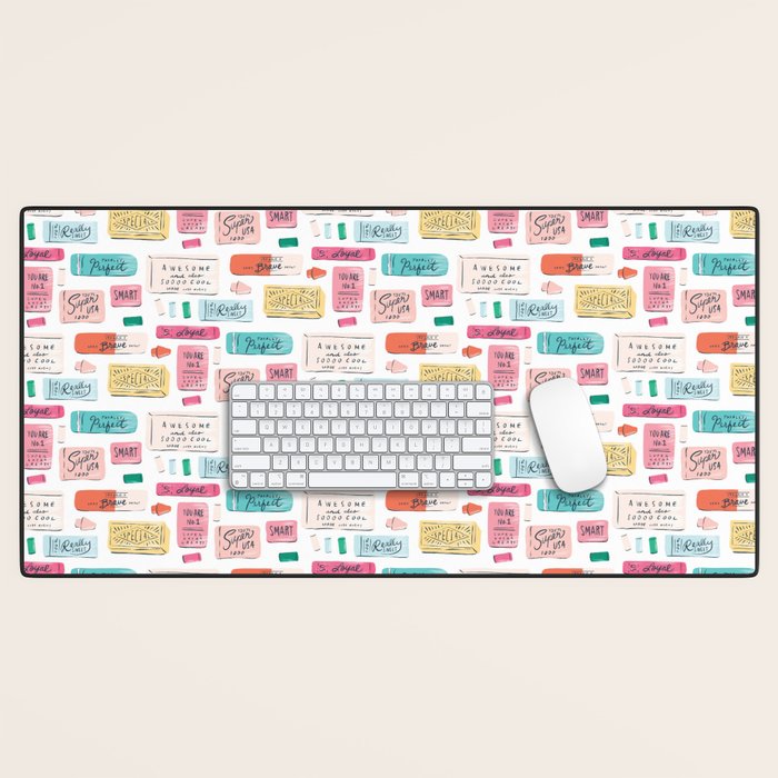 Positive Affirmation Erasers  Desk Mat Gallery Image 1