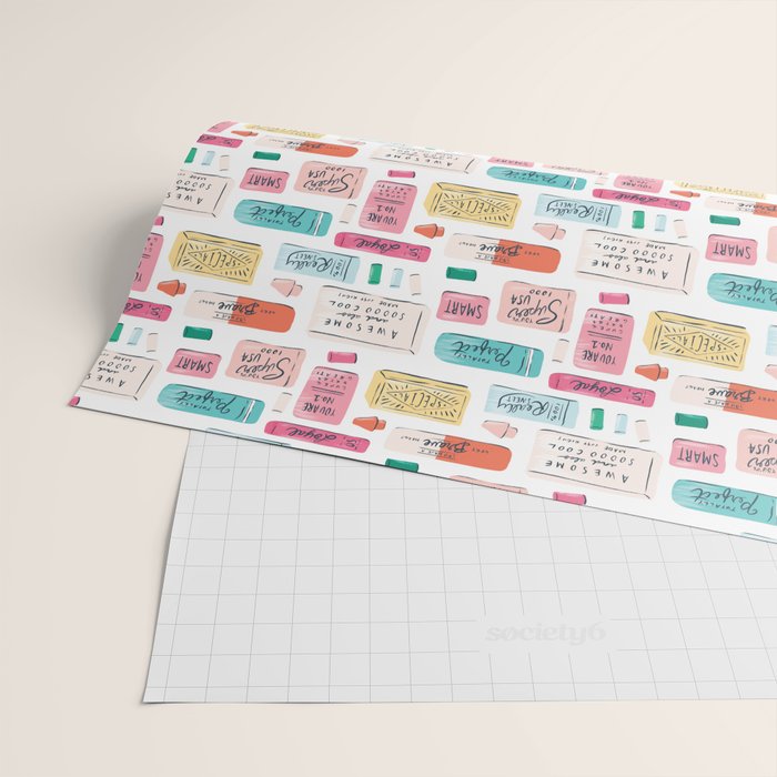 Positive Affirmation Erasers  Wrapping Paper Gallery Image 2