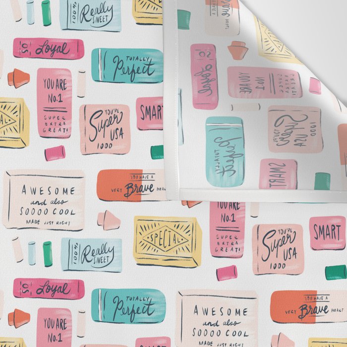 Positive Affirmation Erasers  Wall Tapestry Gallery Image 3