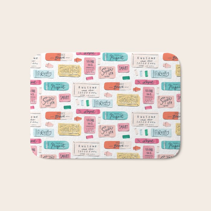 Positive Affirmation Erasers  Bath Mat Gallery Image 1