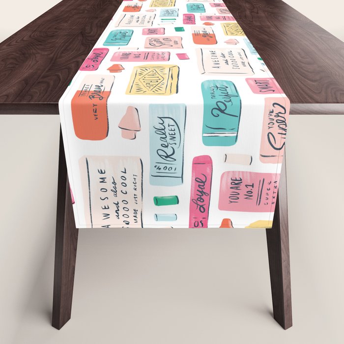 Positive Affirmation Erasers  Table Runner Gallery Image 1
