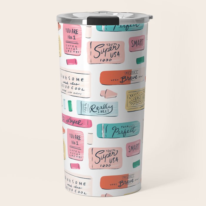 Positive Affirmation Erasers  Travel Mug Gallery Image 1