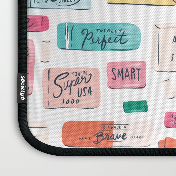 Positive Affirmation Erasers  Laptop Sleeve Gallery Image 3