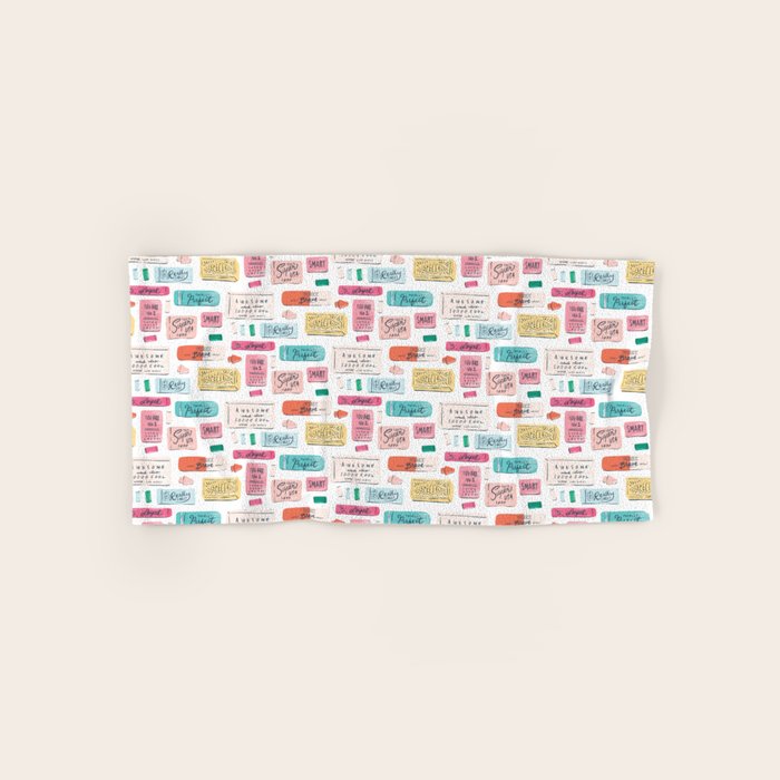 Positive Affirmation Erasers  Bath Towel Gallery Image 1