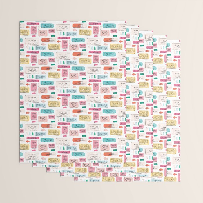 Positive Affirmation Erasers  Wrapping Paper Gallery Image 3