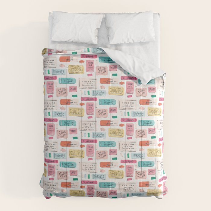 Positive Affirmation Erasers  Comforter Gallery Image 6