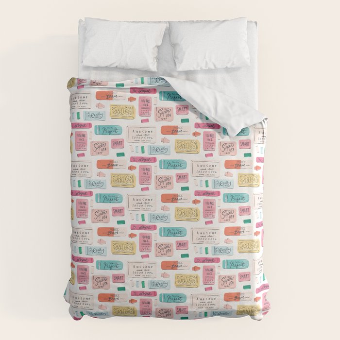 Positive Affirmation Erasers  Duvet Cover Gallery Image 6