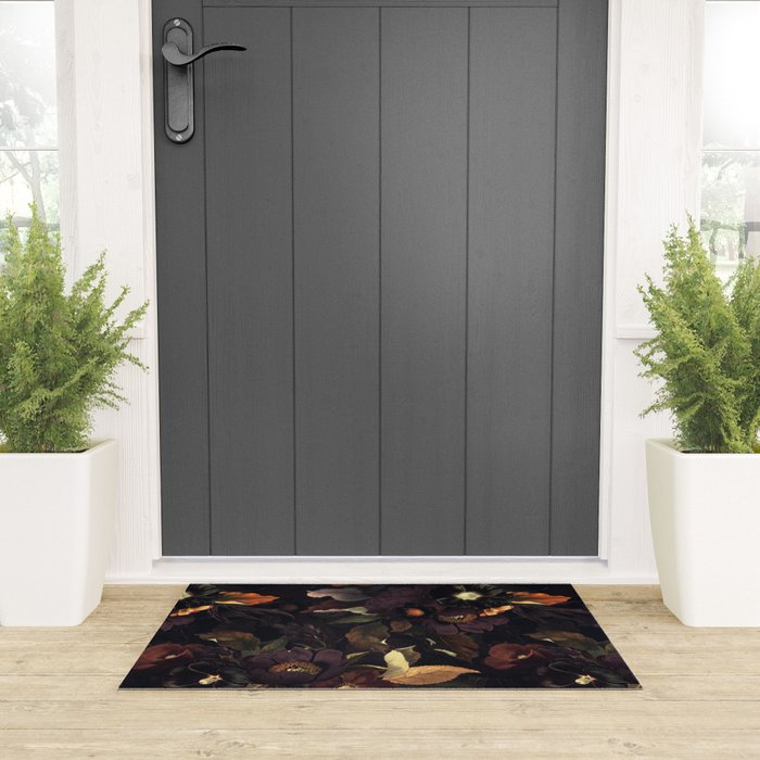 Vintage & Shabby Chic - Flowers at Night Welcome Mat Gallery Image 3