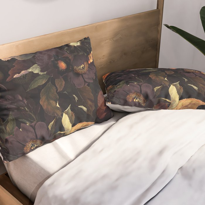 Vintage & Shabby Chic - Flowers at Night Pillow Sham Gallery Image 2