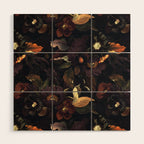Vintage & Shabby Chic - Flowers at Night Wood Wall Art Gallery Image 1