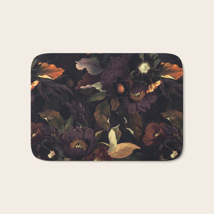 Vintage & Shabby Chic - Flowers at Night Bath Mat Gallery Image 1