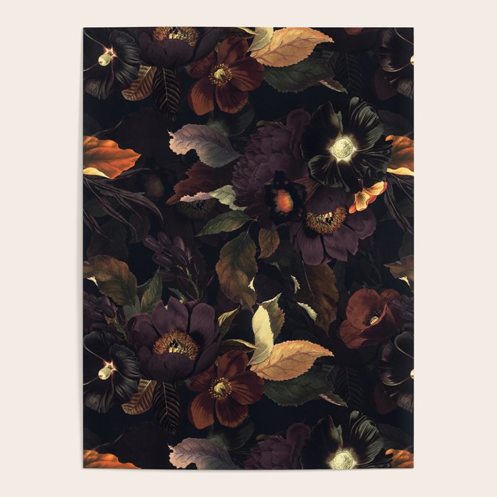 Vintage & Shabby Chic - Flowers at Night Poster Gallery Image 4