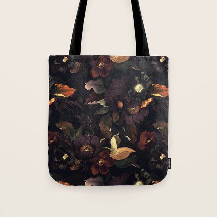 Vintage & Shabby Chic - Flowers at Night Tote Bag Gallery Image 1