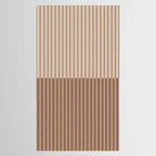 Color Block Lines XLII Coffee Creme Tablecloth Gallery Image 2