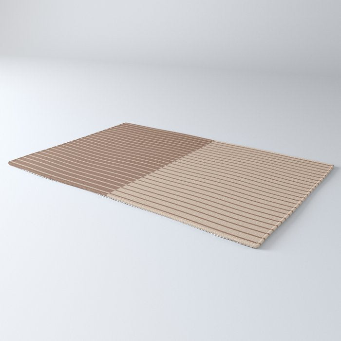 Color Block Lines XLII Coffee Creme Rug Gallery Image 3