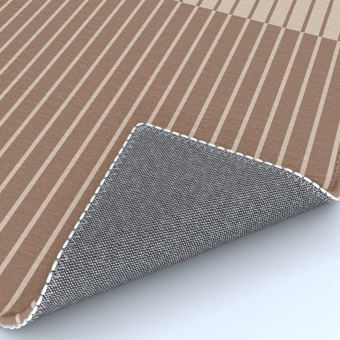 Color Block Lines XLII Coffee Creme Rug Gallery Image 4