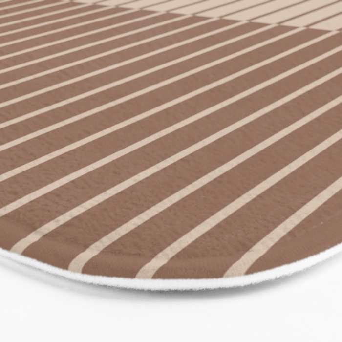 Color Block Lines XLII Coffee Creme Bath Mat Gallery Image 3