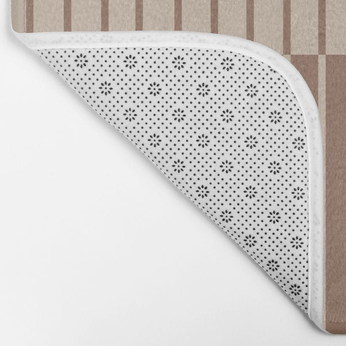 Color Block Lines XLII Coffee Creme Bath Mat Gallery Image 2