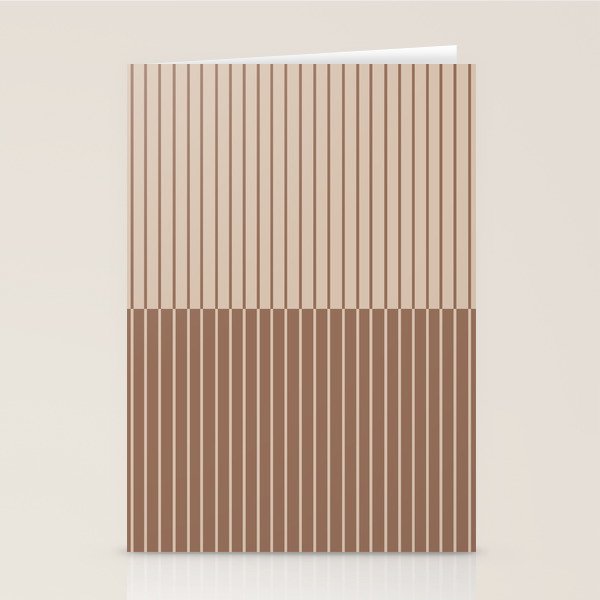 Color Block Lines XLII Coffee Creme Stationery Card Gallery Image 2